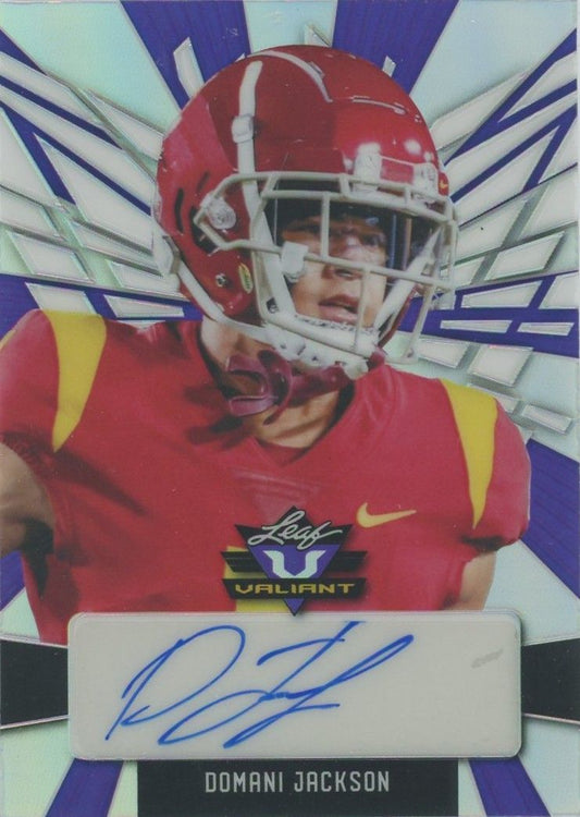 Domani Jackson 2022 Leaf Valiant Purple Auto #5/15 #PA-DJ1