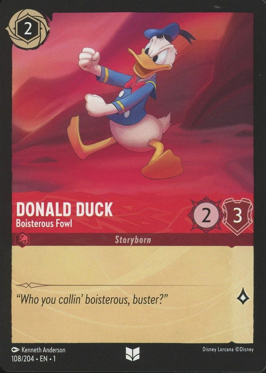 Disney Lorcana: The First Chapter Donald Duck Boisterous Fowl Uncommon #108