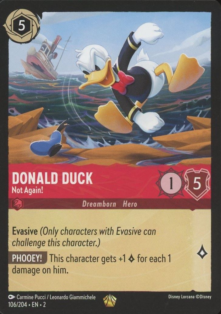 Disney Lorcana: Floodborn Donald Duck Not Again! Legendary #106