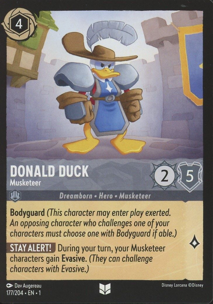 Disney Lorcana: The First Chapter Donald Duck Musketeer Uncommon #177