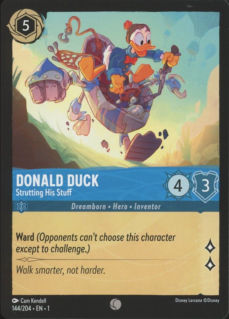 Disney Lorcana: The First Chapter Donald Duck Strutting His Stuff Common #144