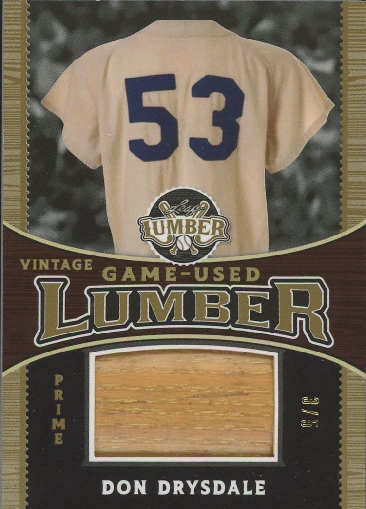 2024 Leaf Lumber Don Drysdale Vintage Game Used Lumber Brown #3/5 #GUVP-1