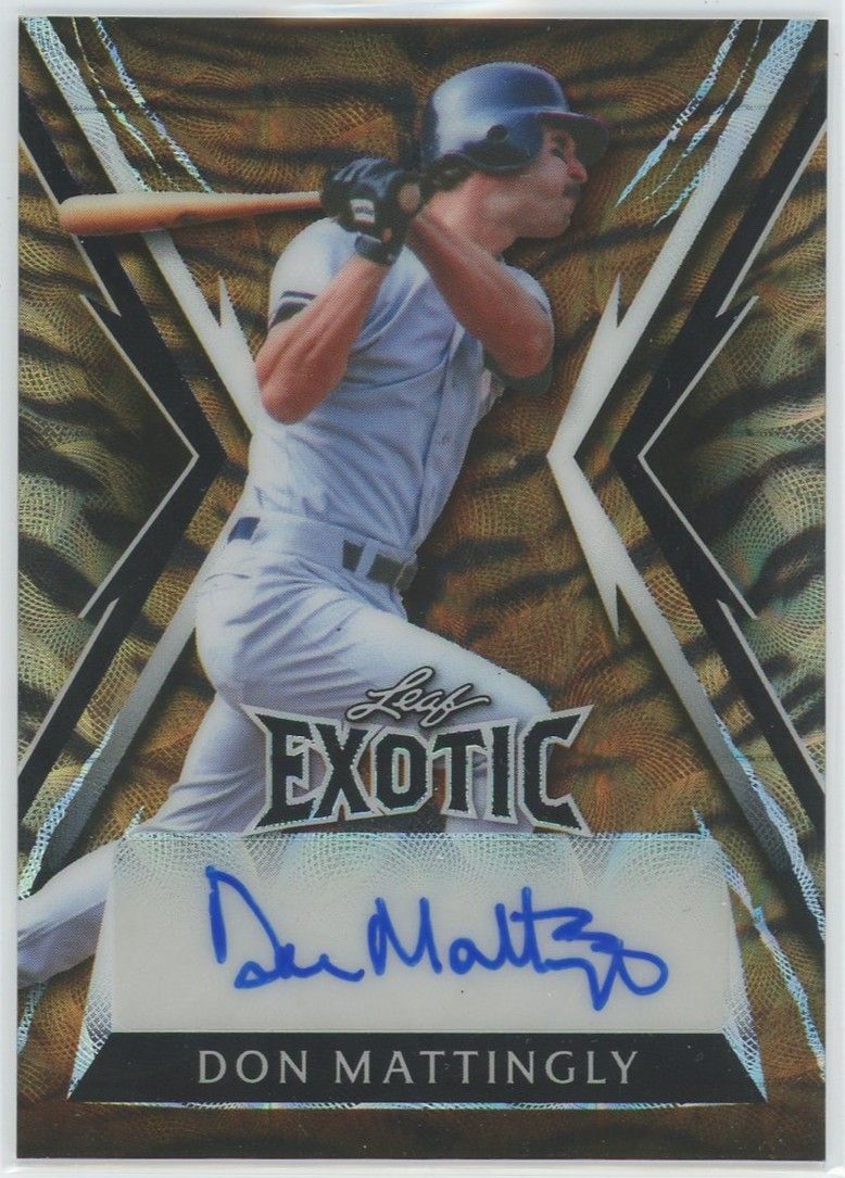 2023 Leaf Exotic Baseball Don Mattingly Tiger Circles Auto #6/8 #BA-DM1 Yankees