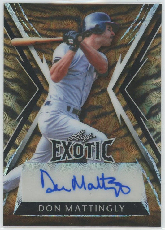 2023 Leaf Exotic Baseball Don Mattingly Tiger Circles Auto #6/8 #BA-DM1 Yankees