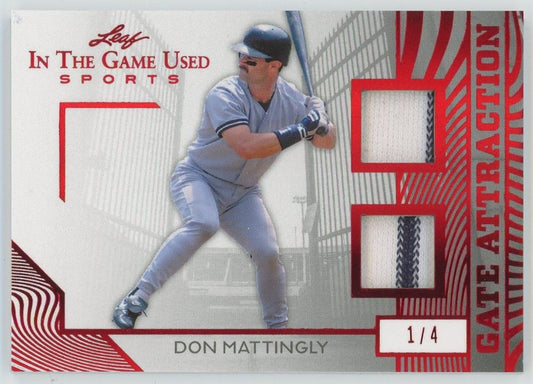2025 Leaf In the Game Used Don Mattingly Patch Red #1/4 #GA-9