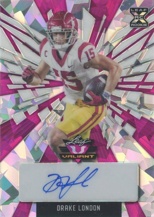 Drake London 2022 Leaf Valiant Violet Rookie XRC Auto #5/5 #BA-DL2