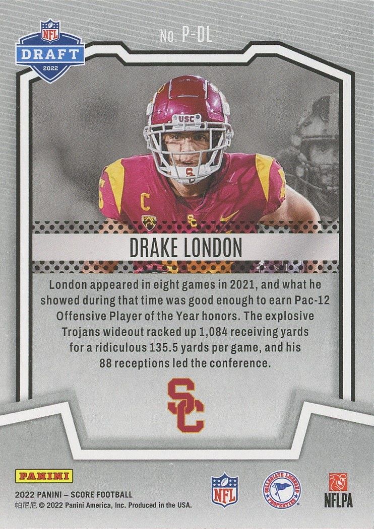 2022 Score Drake London PROtential Rookie #P-DL