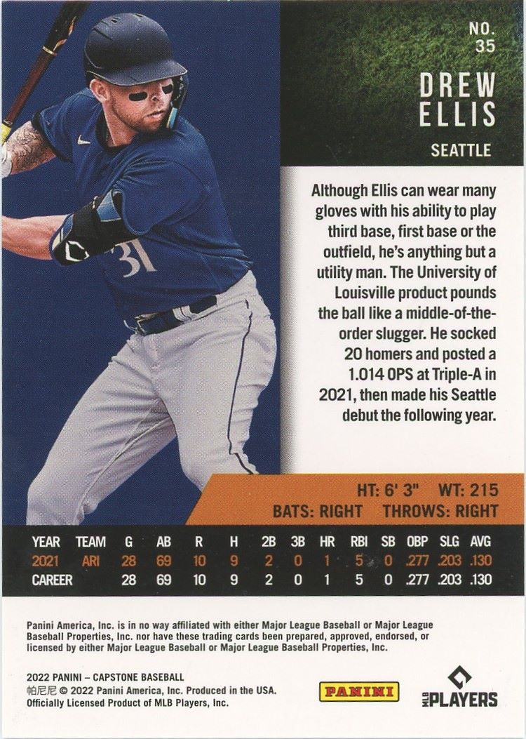 2022 Panini Capstone Drew Ellis Rookie #35