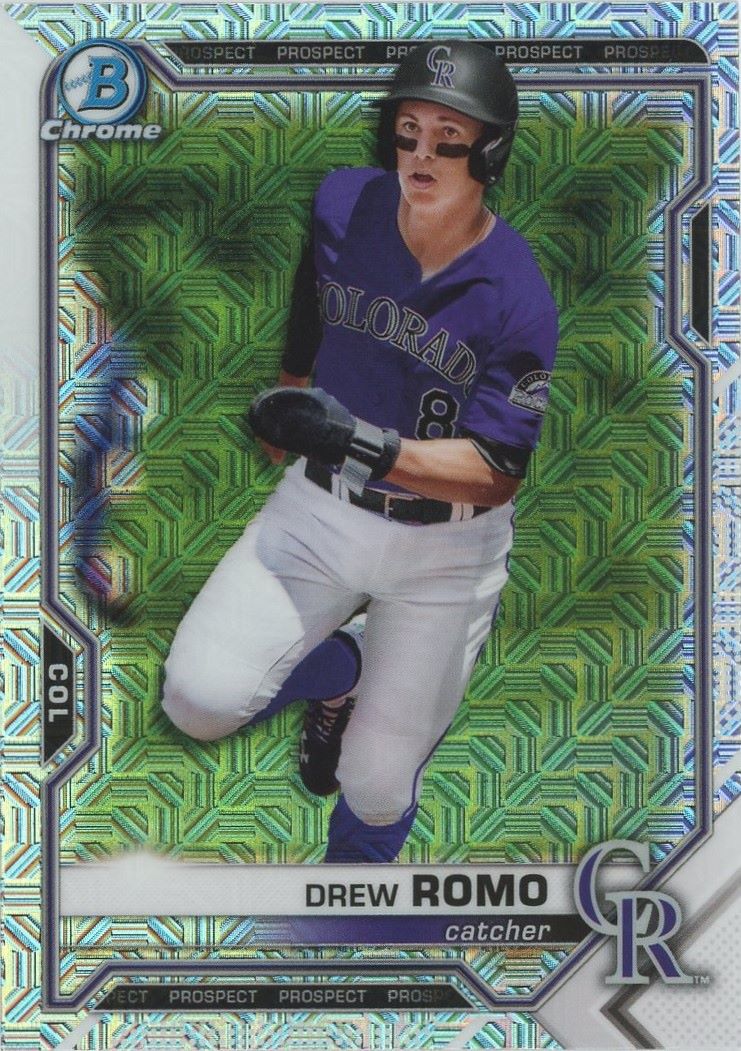 2021 Bowman Chrome Mega Box Drew Romo Mojo Refractor #BCP-164