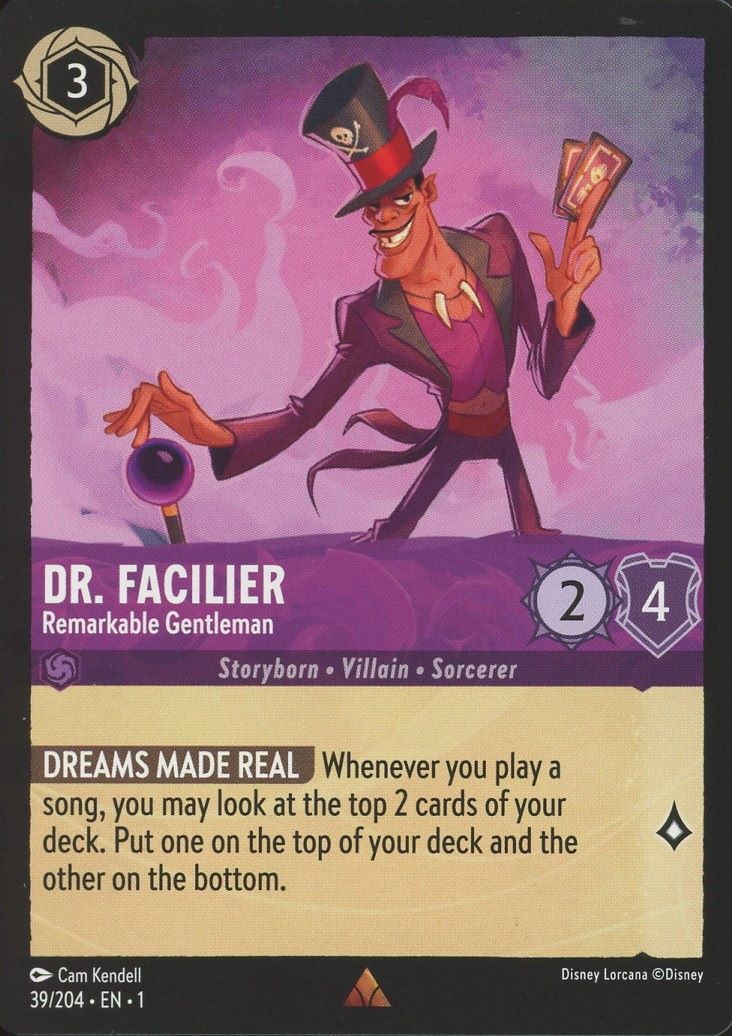 Disney Lorcana: The First Chapter Dr. Facilier Remarkable Gentleman #39