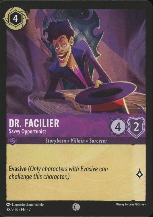 Disney Lorcana: Rise of the Floodborn Dr. Facilier Savvy Opportunist #38 Common