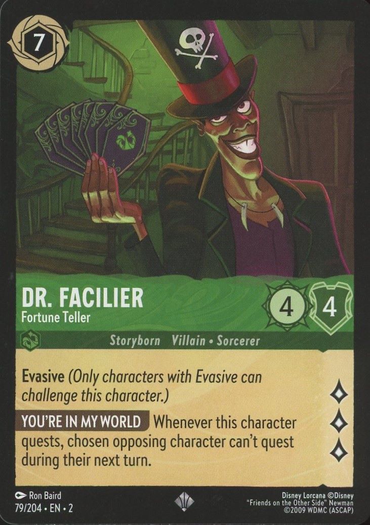 Disney Lorcana: Floodborn Dr. Facilier Fortune Teller Super Rare #79