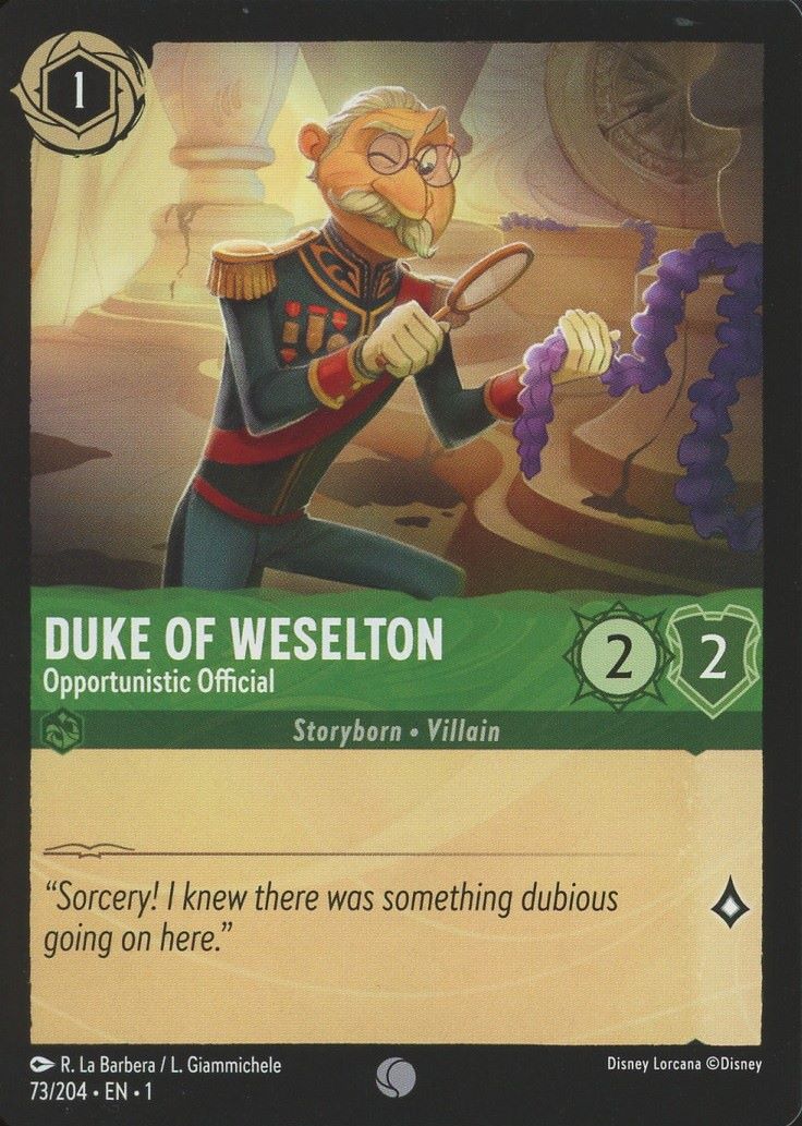 Disney Lorcana: The First Chapter Duke Of Weselton Common #73