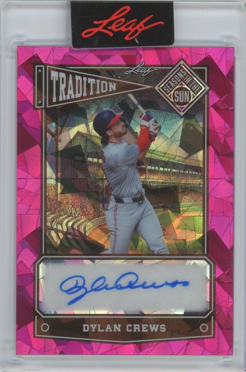 Dylan Crews 2025 Seasons In The Sun Rookie Auto Pink Cracked Ice #2/7 #T-DC1