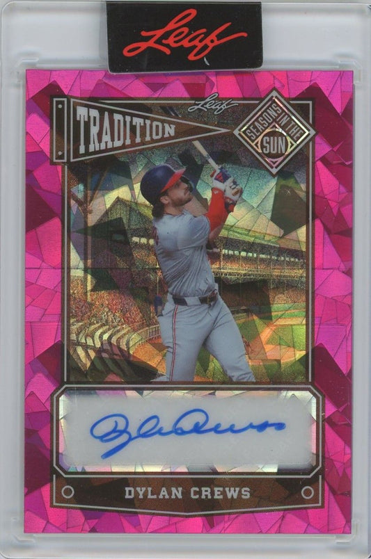 Dylan Crews 2025 Seasons In The Sun Rookie Auto Pink Cracked Ice #2/7 #T-DC1