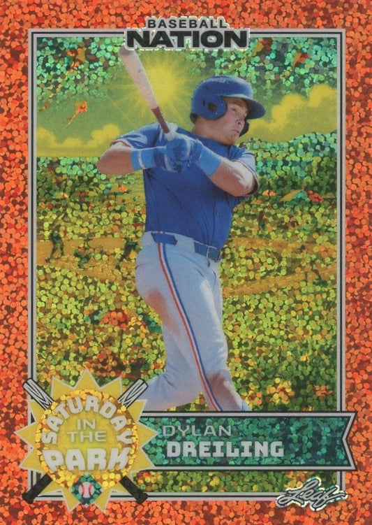Dylan Dreiling 2025 Leaf Baseball Nation Orange Disco #2/4 #SB-11