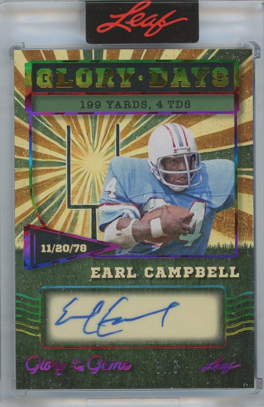 Earl Campbell 2025 Leaf Glory of The Game Glory Days #8/9 #GD-EC1