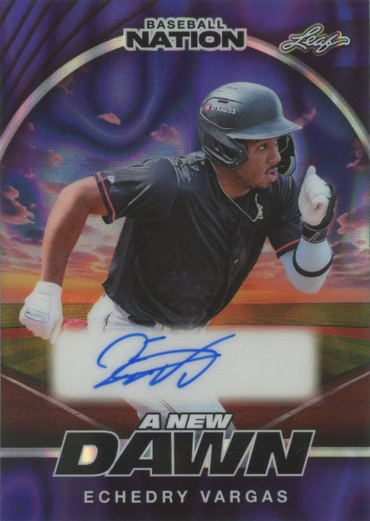 Echedry Vargas 2025 Baseball Nation Auto Purple Wave #8/8 #NA-EV1