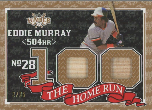 2024 Leaf Lumber Eddie Murray 100 The home Run Used Bat #3/35 #THR-26