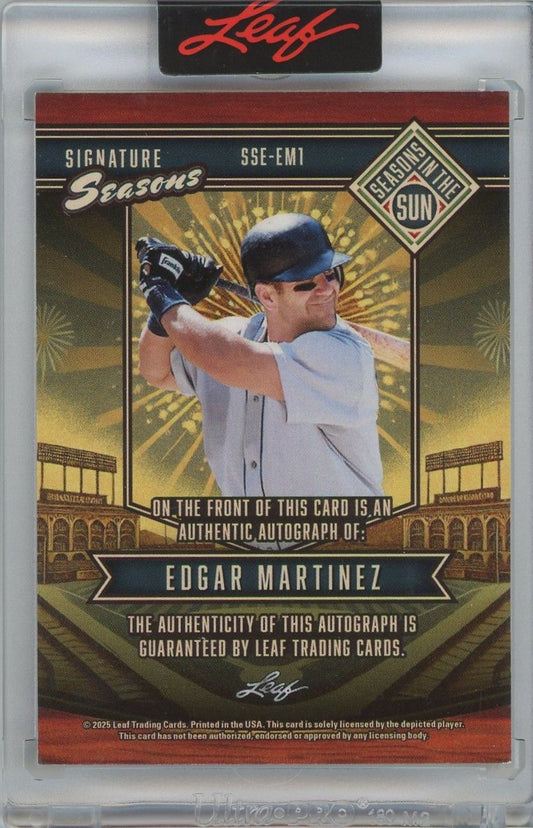 Edgar Martinez 2025 Leaf Seasons in the Sun Signature Seasons Auto #6/8 #SSE-EM1