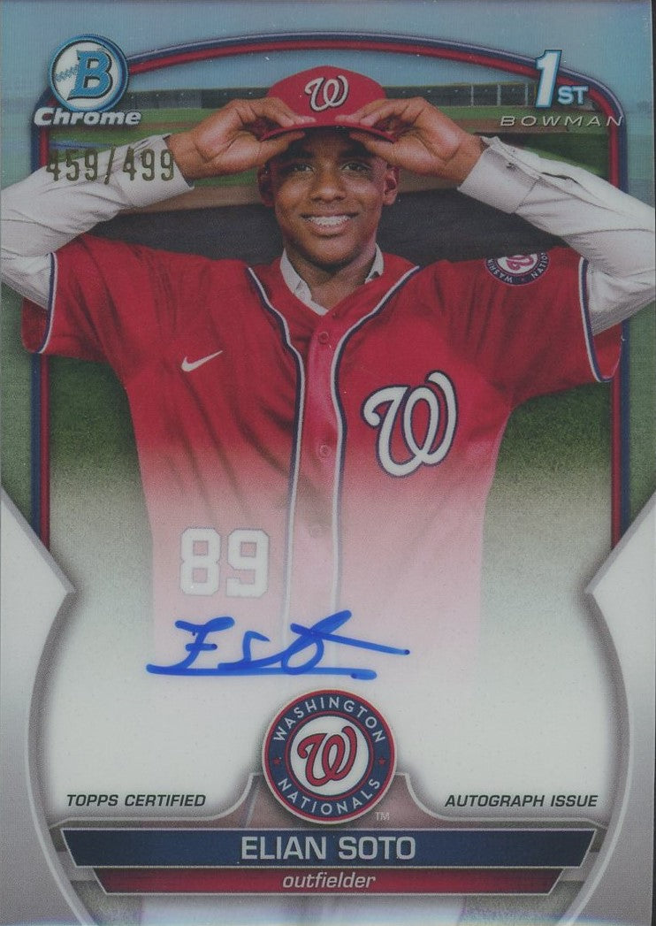 2023 Bowman Chrome Draft Elian Soto Bowman 1st Refractor Auto #/499 #CPA-ES