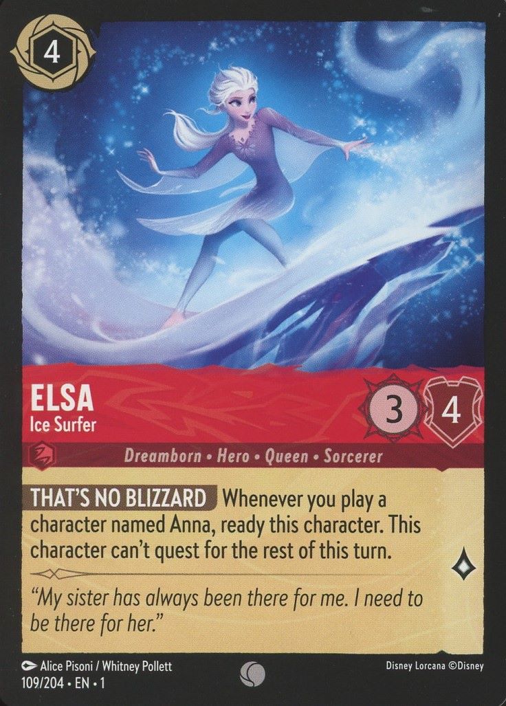 Disney Lorcana: The First Chapter Elsa Ice Surfer Common #109