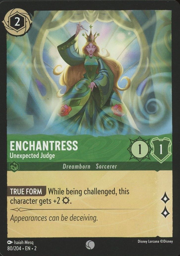 Disney Lorcana: Rise of the Floodborn Enchantress Unexpected Judge #80 Common