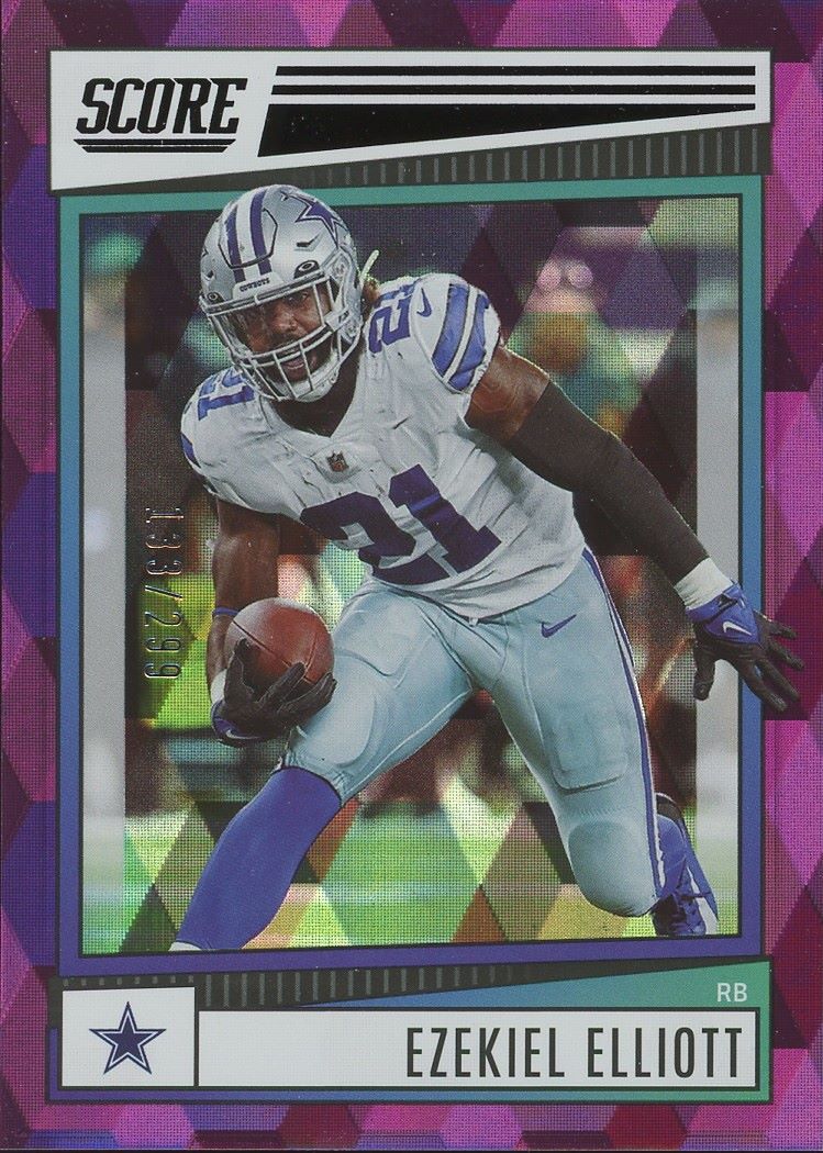 2022 Score Ezekiel Elliott Purple #/299 #223