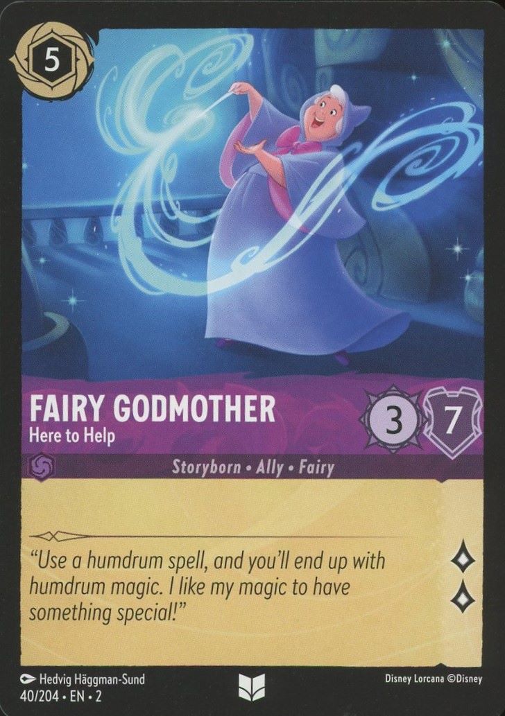 Disney Lorcana: Rise of the Floodborn Fairy Godmother Here to Help #40 Uncommon