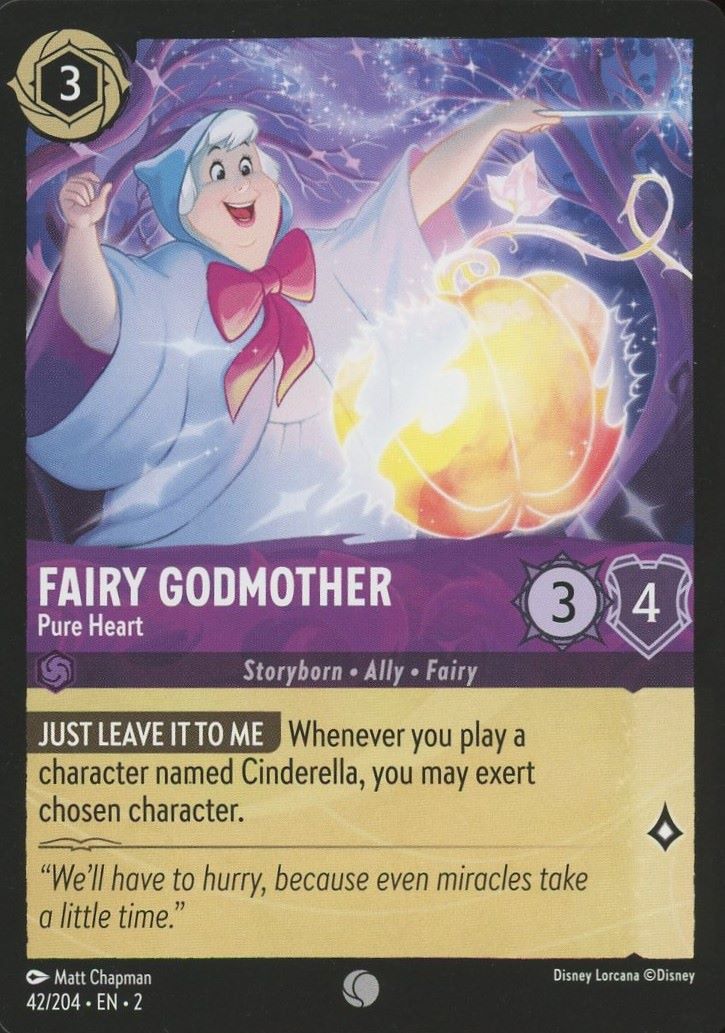 Disney Lorcana: Rise of the Floodborn Fairy Godmother Pure Heart #42 Common