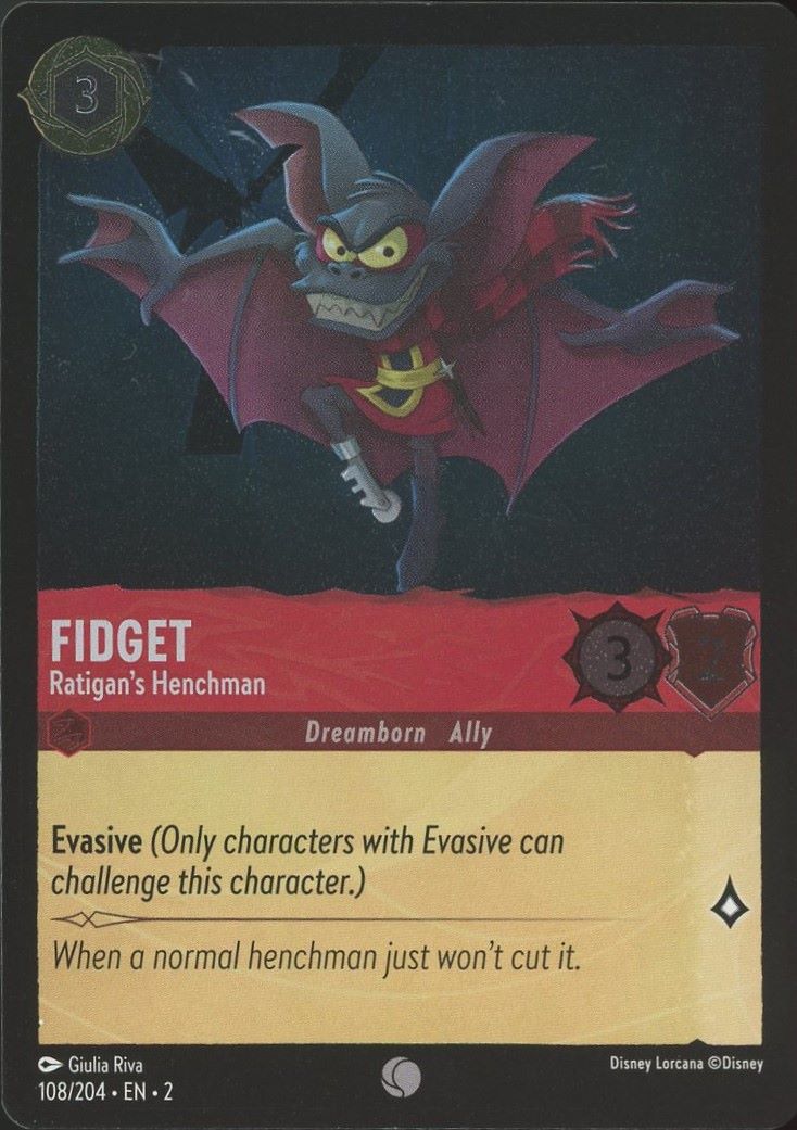 2023 Disney Lorcana: Floodborn  Fidget Ratigan's Henchman Common Foil #108