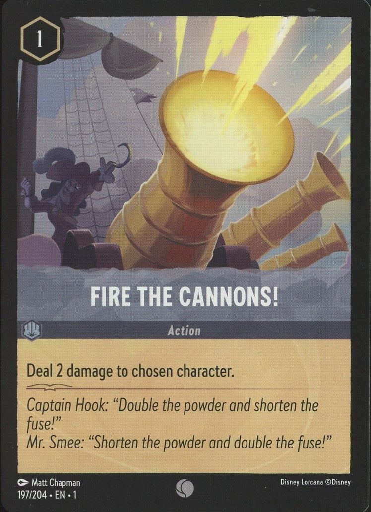 Disney Lorcana: The First Chapter Fire The Cannons! Common #197