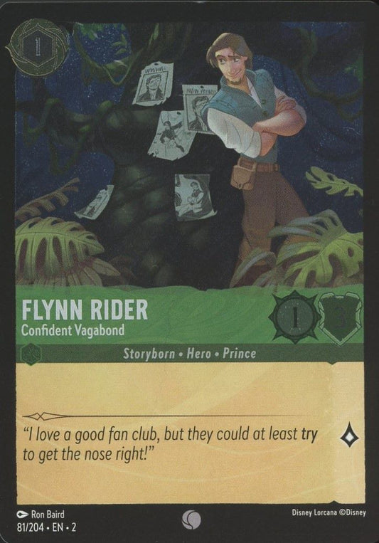 Disney Lorcana: Floodborn Flynn Rider Confident Vagabond Common Foil #81