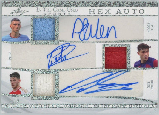 2025 Leaf In The Game Used Foden/Pedri/Gavi/Camavinga Silver Auto #1/8 #IG6-1