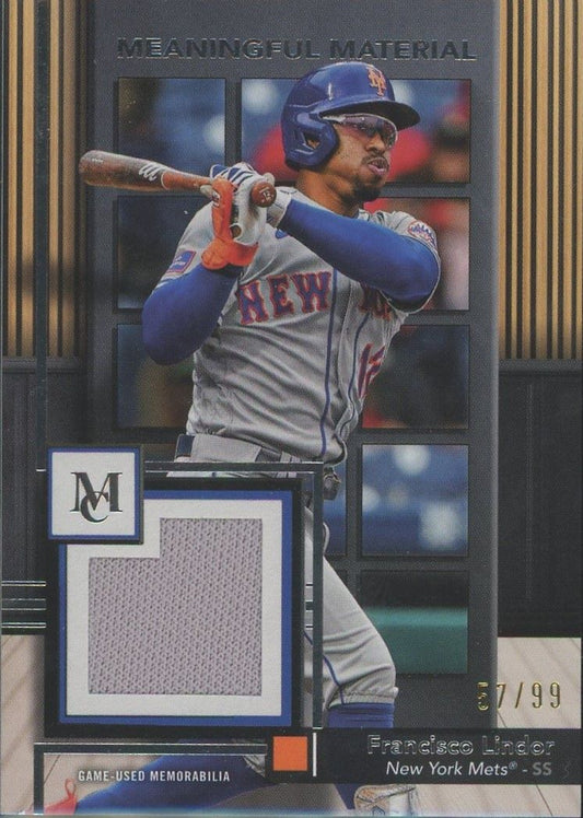 2024 Topps Museum Francisco Lindor Meaningful Material Relic #57/99 #MMR-FL Mets