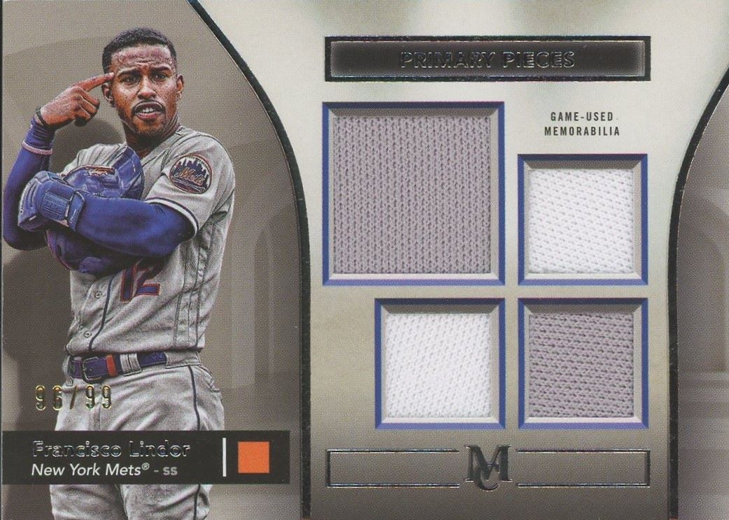 2024 Topps Museum Francisco Lindor Primary Pieces Quad Relic #96/99 #SPPQ-FL