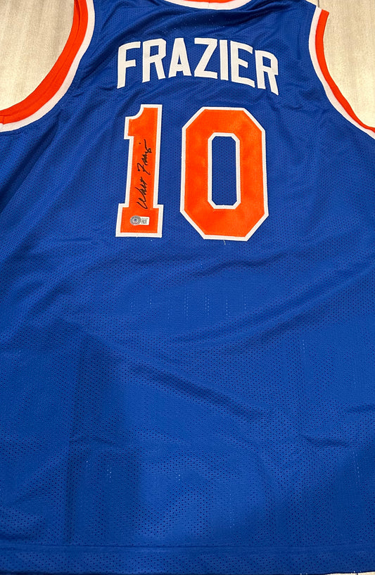 Walt Frazier Autograph Jersey New York Knicks Beckett COA