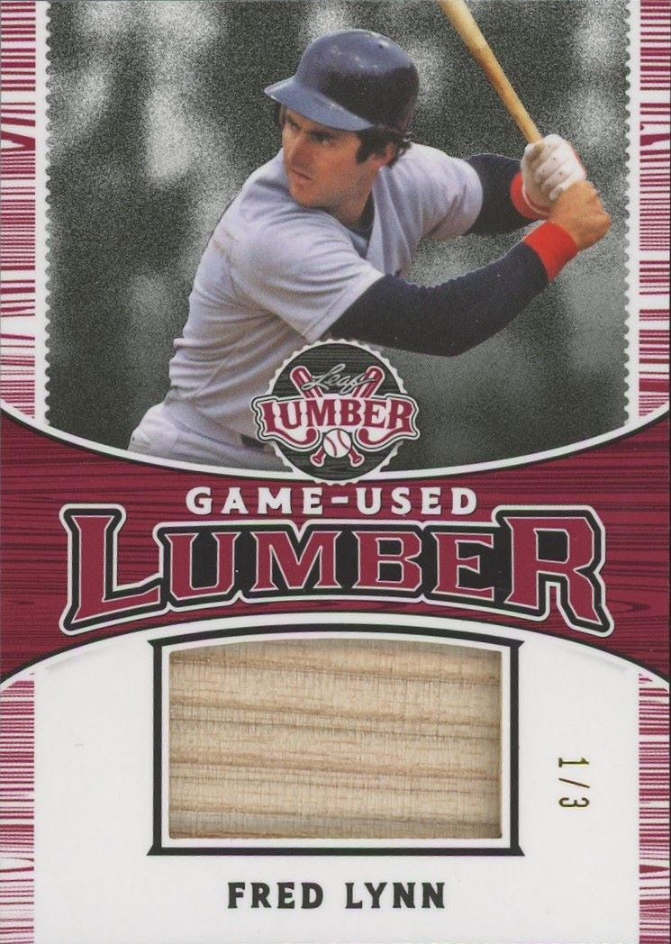 2024 Leaf Lumber Fred Lynn Game-Used Lumber Red #1/3 #GUL-31 Red Sox