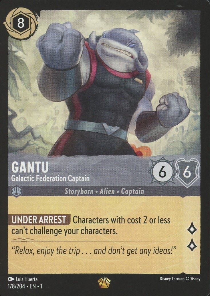 Disney Lorcana: The First Chapter Gantu Galactic Fed Captain Legendary #178