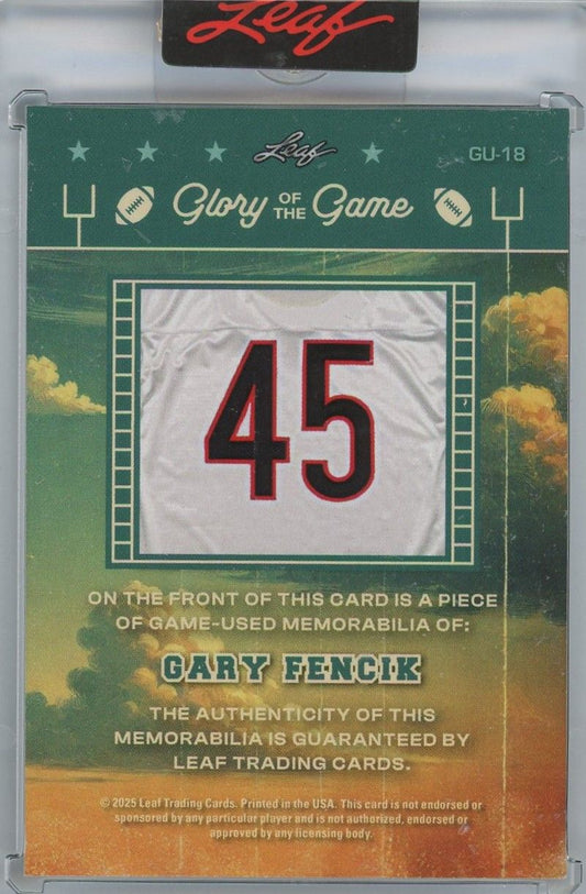 2025 Leaf Glory of the Game Gary Fencik Game used Patch #17/40 #GU-18