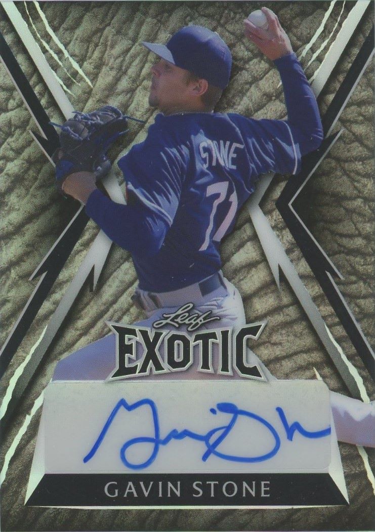 Gavin Stone 2023 Leaf Exotic Snake print Auto #3/9 #BA-GS1