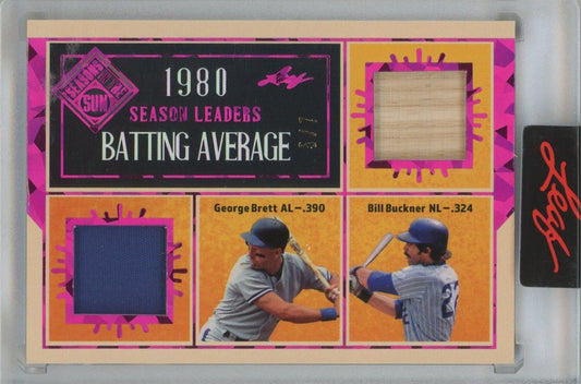 George Brett/Bill Buckner 2025 Leaf Seasons In The Sun Batting Average #5/7 #SL-14