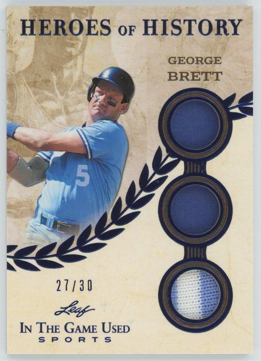2025 Leaf In The Game Used George Brett Blue Patch #27/30 #HH-34