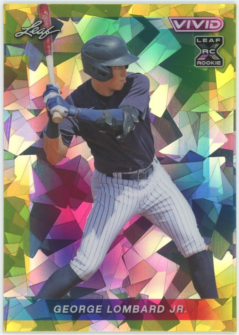 2023 Leaf Vivid Baseball George Lombard Jr Cracked Ice XRC #4/10 #68