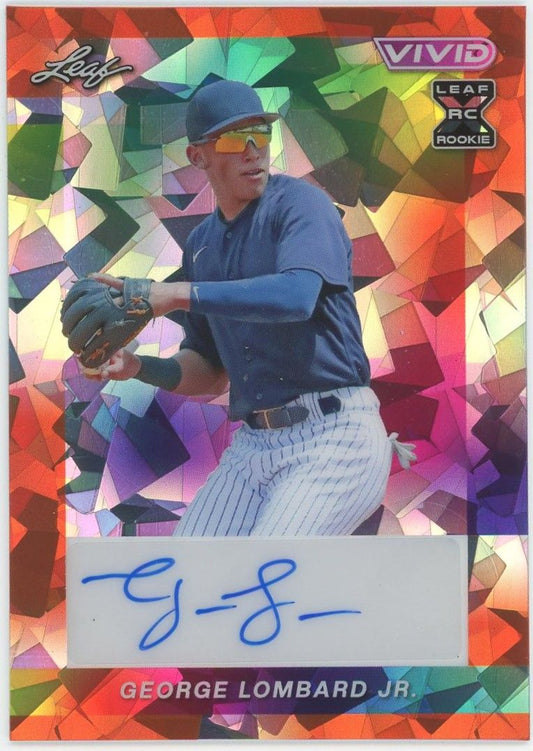 2023 Leaf Vivid George Lombard Jr. Orange Cracked Ice Auto #1/3 #BA-GLJ