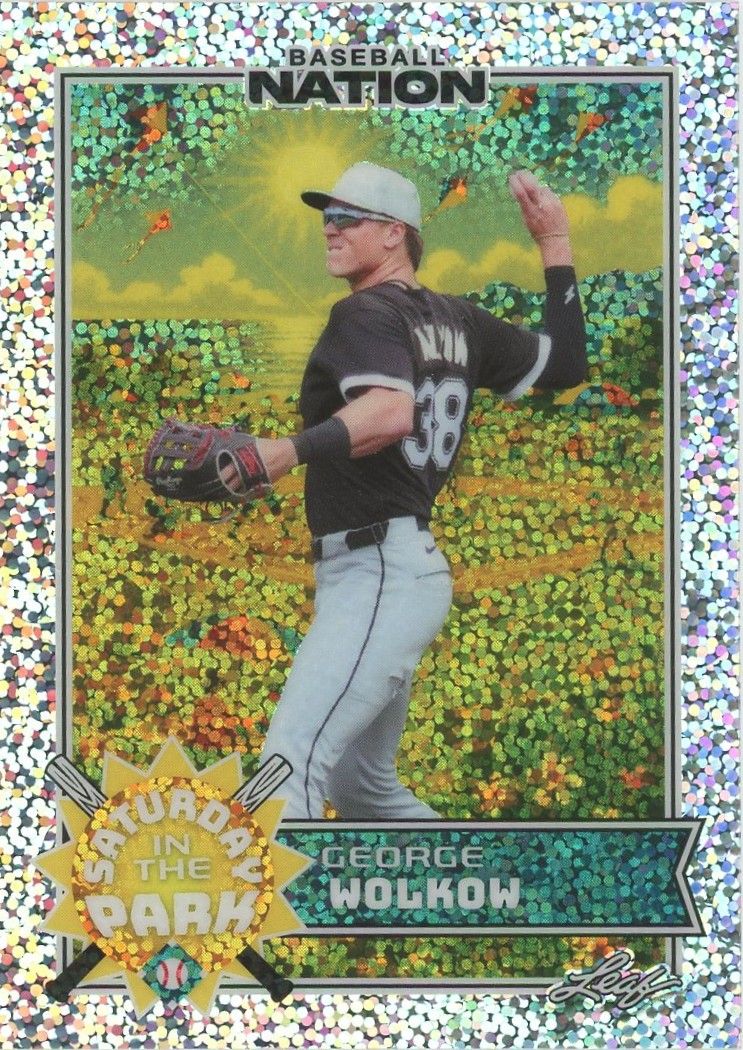George Wolkow 2025 Leaf Baseball Nation Silver Sparkle #2/15 #SB-15