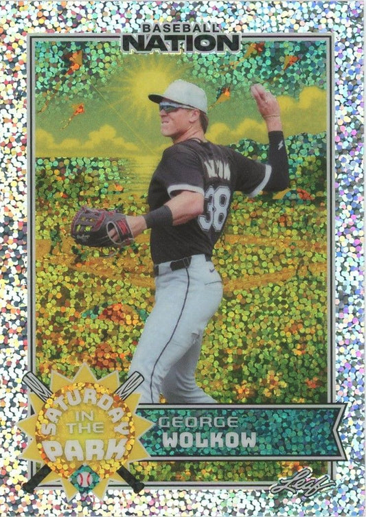 George Wolkow 2025 Leaf Baseball Nation Silver Sparkle #2/15 #SB-15