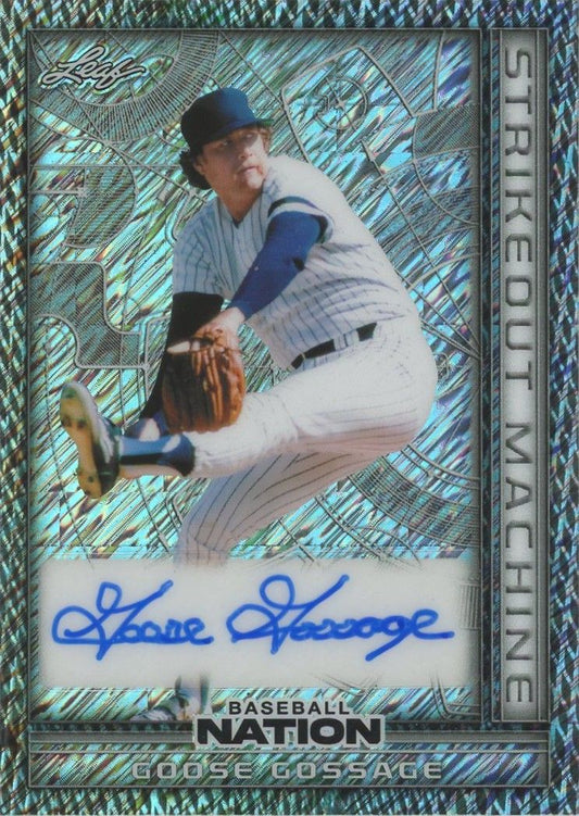 Goose Gossage 2025 Leaf Baseball Nation Strikeout Machine Silver Auto #7/8 #SMA-GG1