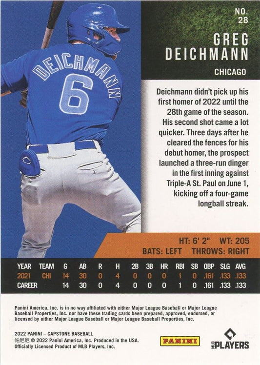 2022 Panini Capstone Greg Deichmann Rookie #28