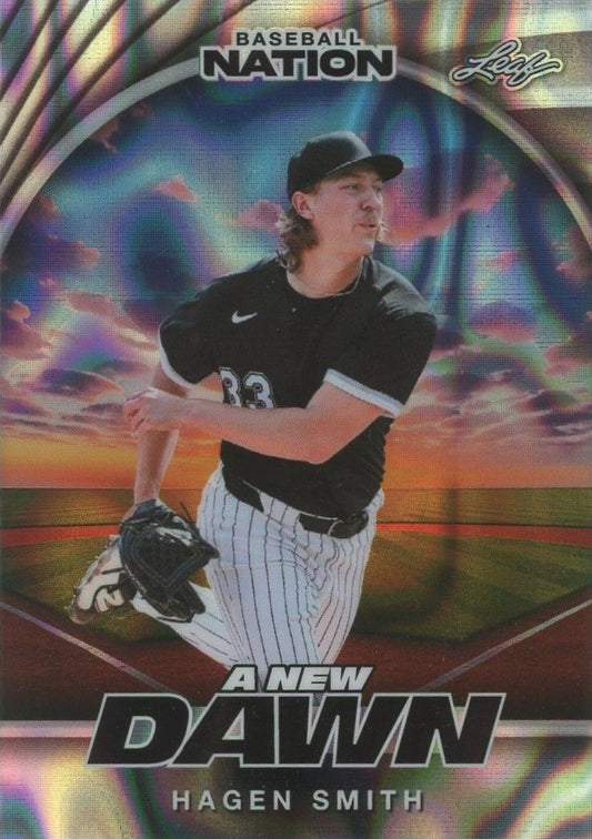 Hagen Smith 2025 Leaf Baseball Nation A New Dawn Silver Wave #10/15 #NB-53